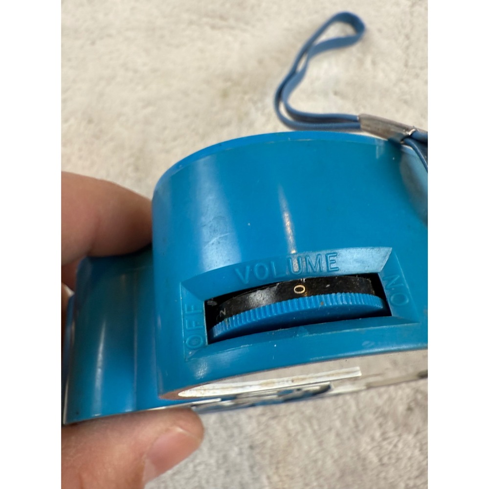 Vintage Smurfs AM Transistor Radio Portable Blue Peyo - Works - Missing Cover - Picture 3 of 5